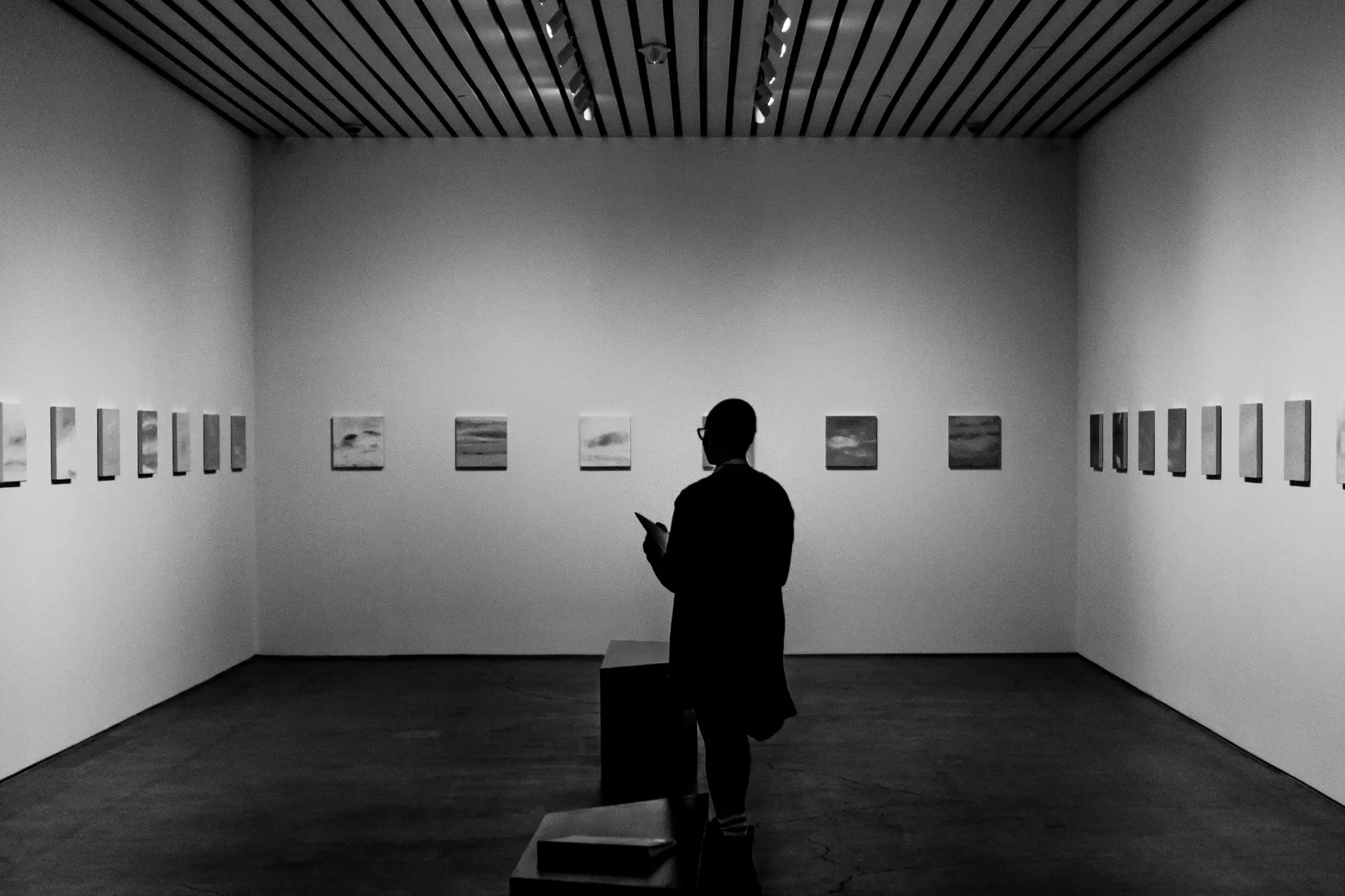 A photograph exhibition in black and white