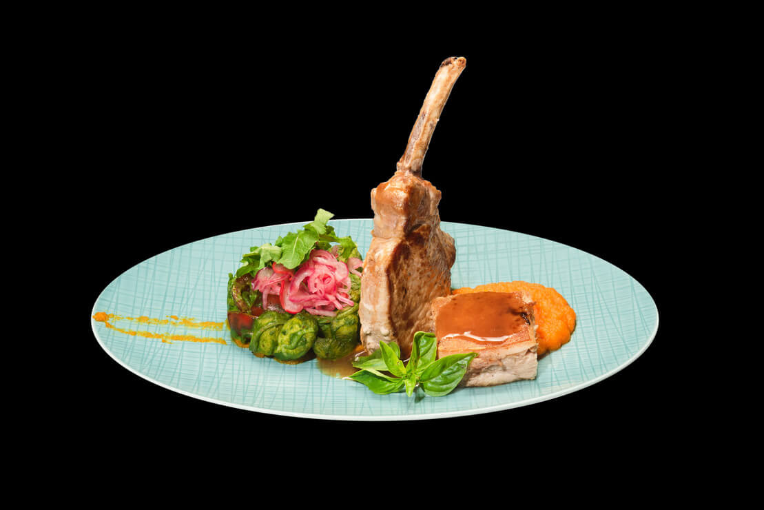 SUCKLING PIG WITH CARROT PUREE 300g