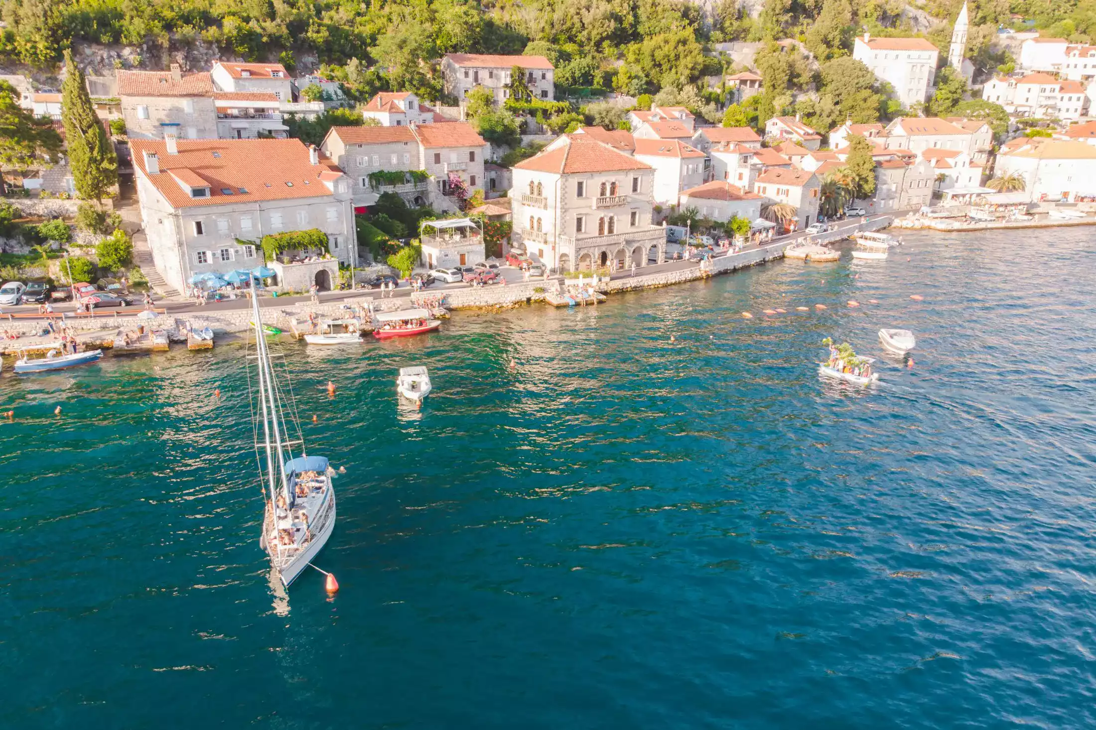 Coastal town of Perast in Montenegro
